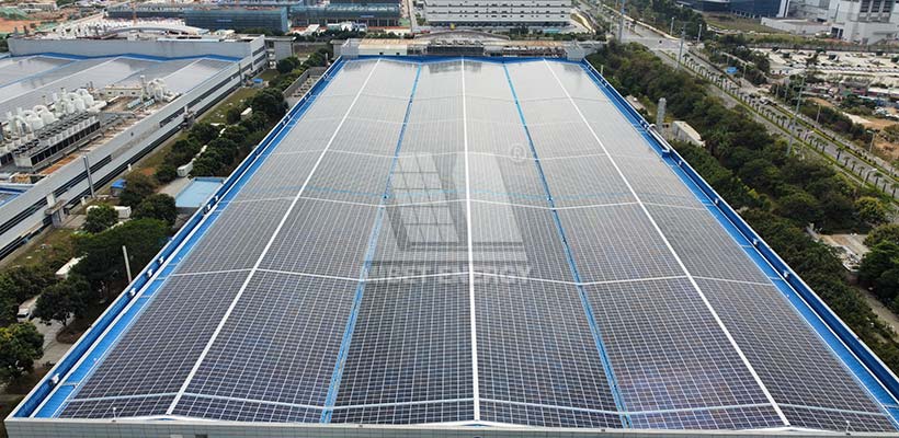 21MW 샤먼, 중국 금속 옥상 태양광 프로젝트