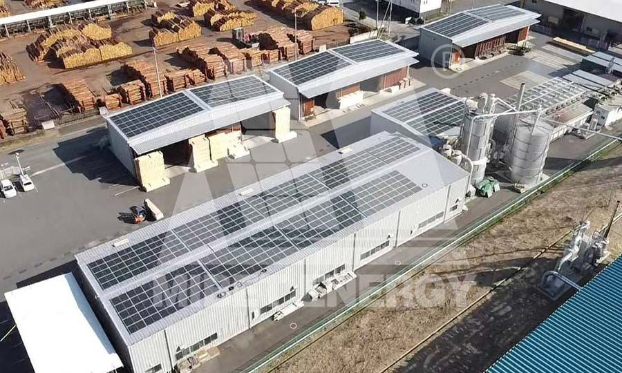일본 7.6MW 지붕 PV 시스템 프로젝트
