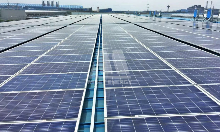 중국의 태양열 지붕 마운트 키트